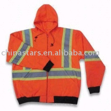 Naranja Chaqueta de seguridad reflectante 100% poliéster